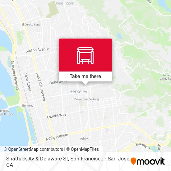 Mapa de Shattuck Av & Delaware St