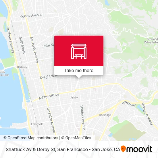 Shattuck Av & Derby St map