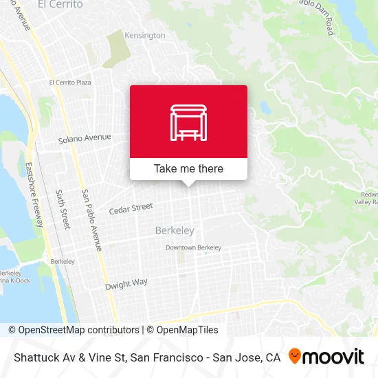 Shattuck Av & Vine St map