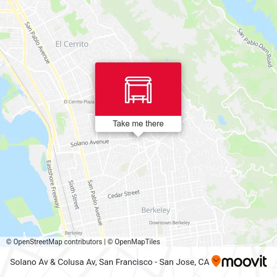 Solano Av & Colusa Av map