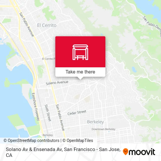 Solano Av & Ensenada Av map