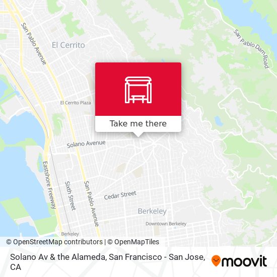 Solano Av & the Alameda map