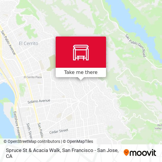 Spruce St & Acacia Walk map