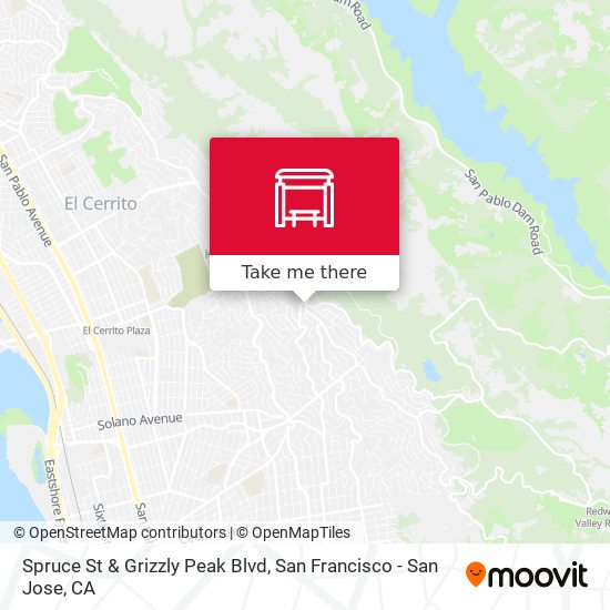 Mapa de Spruce St & Grizzly Peak Blvd