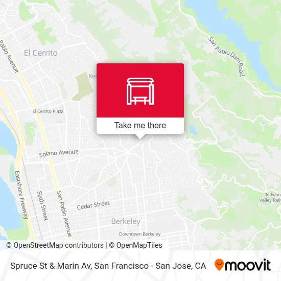 Spruce St & Marin Av map