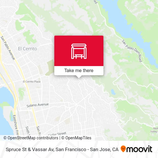 Spruce St & Vassar Av map