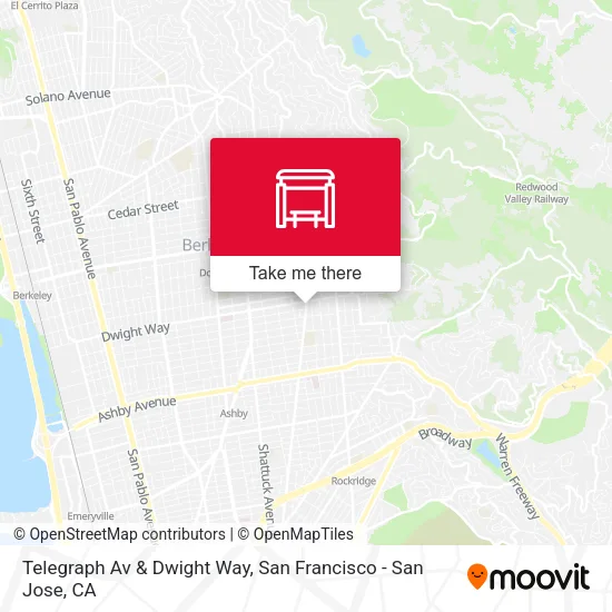 Telegraph Av & Dwight Way map
