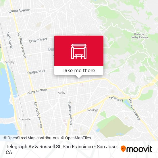 Telegraph Av & Russell St map