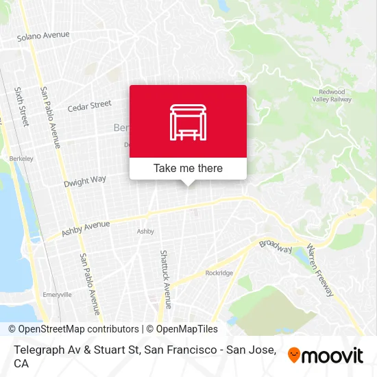 Telegraph Av & Stuart St map