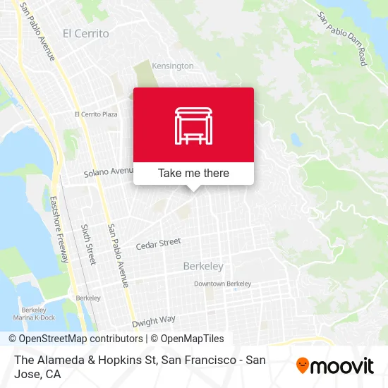 The Alameda & Hopkins St map