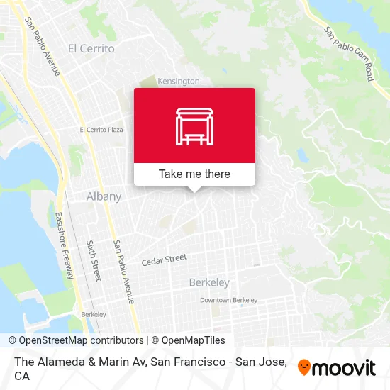 The Alameda & Marin Av map