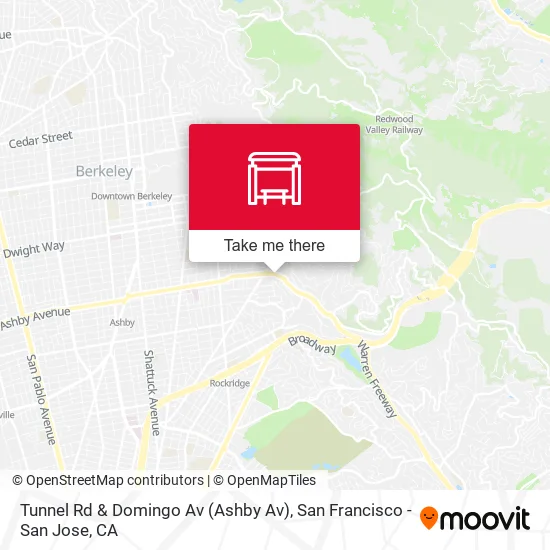 Tunnel Rd & Domingo Av (Ashby Av) map
