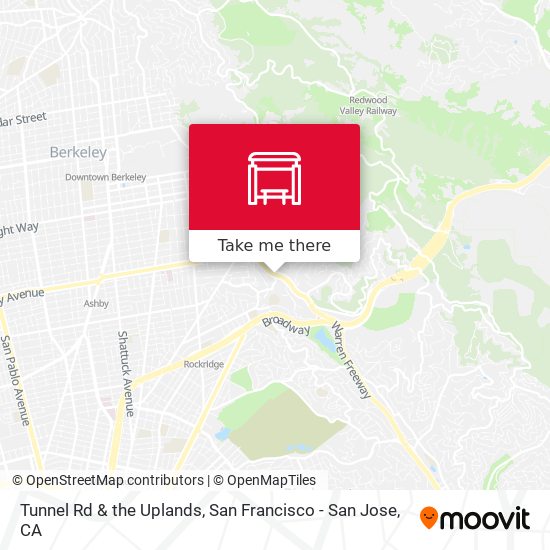 Tunnel Rd & the Uplands map