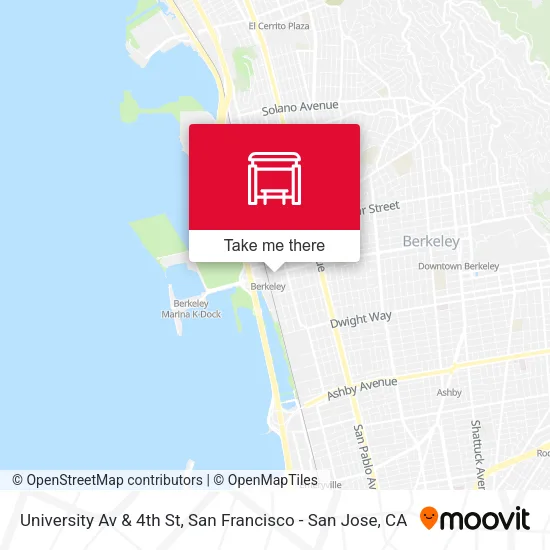 University Av & 4th St map