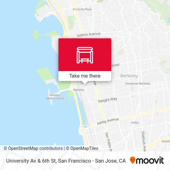 University Av & 6th St map