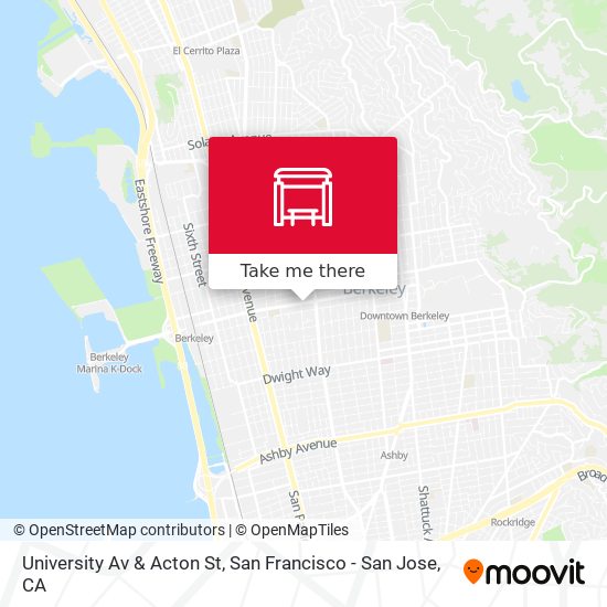 University Av & Acton St map