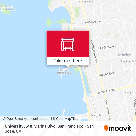 University Av & Marina Blvd map