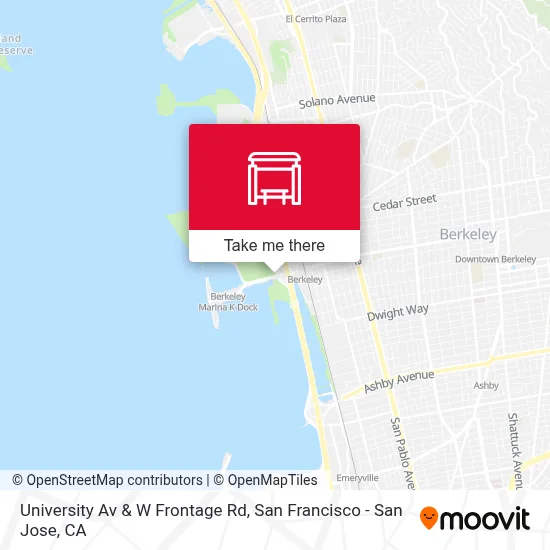 University Av & W Frontage Rd map