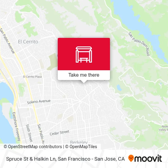Spruce St & Halkin Ln map