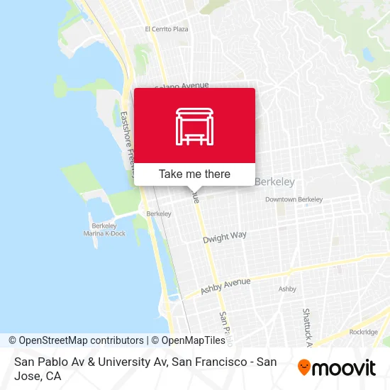 Mapa de San Pablo Av & University Av