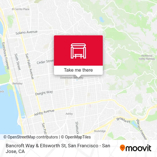Bancroft Way & Ellsworth St map