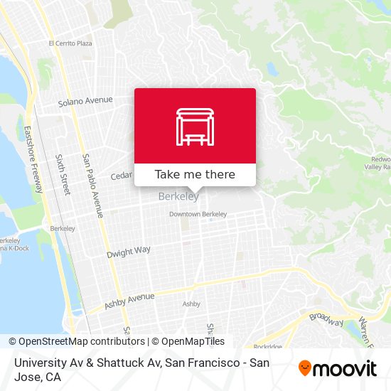 Mapa de University Av & Shattuck Av