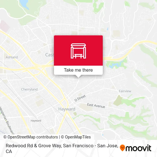Redwood Rd & Grove Way map