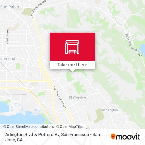 Arlington Blvd & Potrero Av map