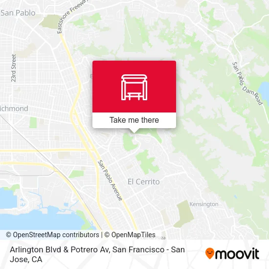 Arlington Blvd & Potrero Av map