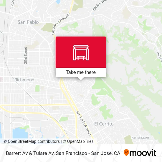 Barrett Av & Tulare Av map