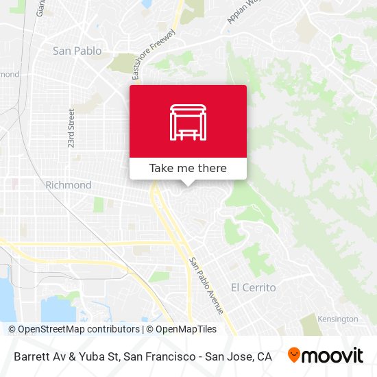 Barrett Av & Yuba St map