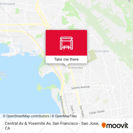 Central Av & Yosemite Av map