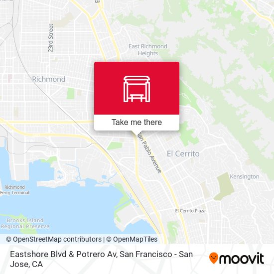 Eastshore Blvd & Potrero Av map