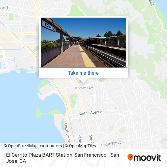 El Cerrito Plaza BART Station map