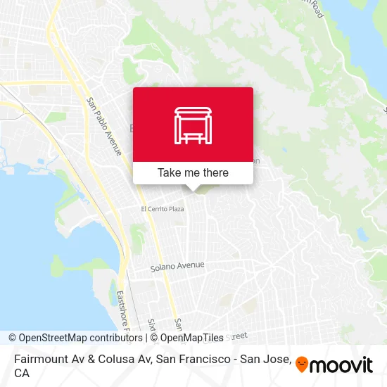 Fairmount Av & Colusa Av map