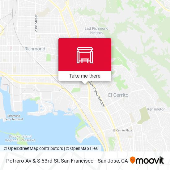 Potrero Av & S 53rd St map