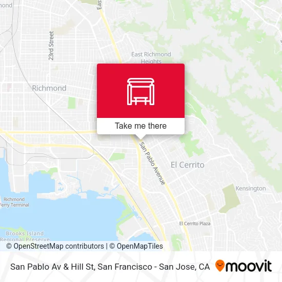 San Pablo Av & Hill St map