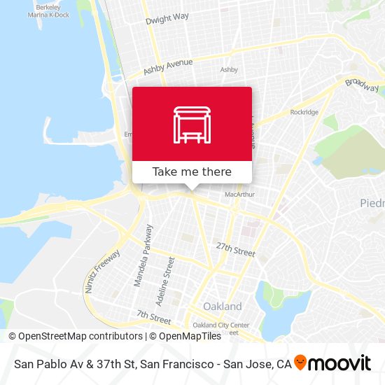 San Pablo Av & 37th St map
