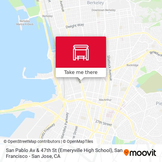 Mapa de San Pablo Av & 47th St (Emeryville High School)