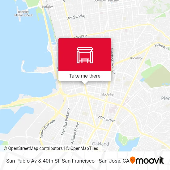 San Pablo Av & 40th St map