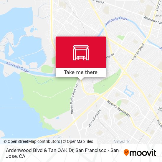 Ardenwood Blvd & Tan OAK Dr map