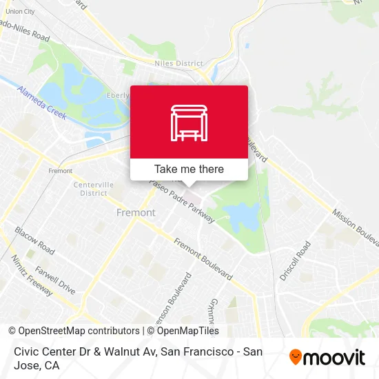 Mapa de Civic Center Dr & Walnut Av