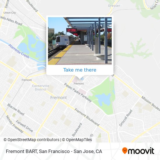 Fremont BART map