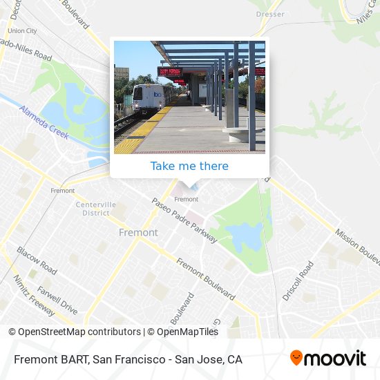 Mapa de Fremont BART