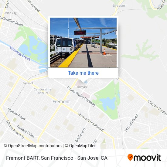 Fremont BART map