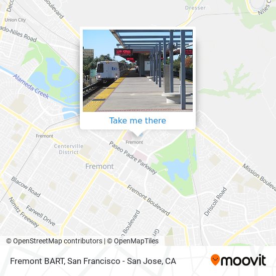 Fremont BART map