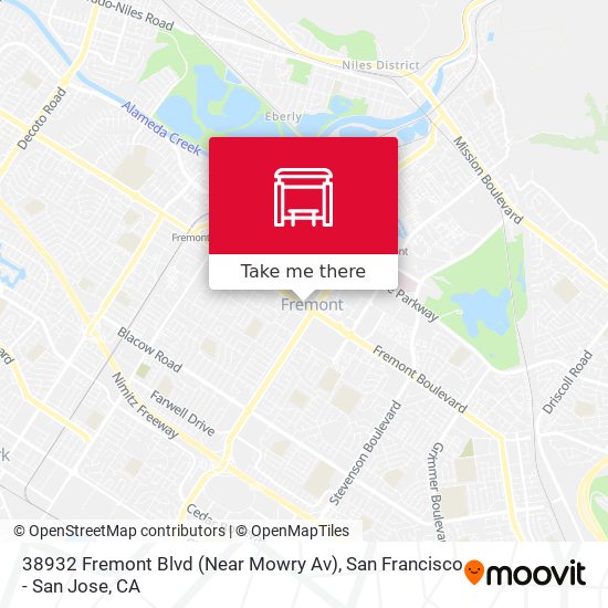 Mapa de 38932 Fremont Blvd (Near Mowry Av)