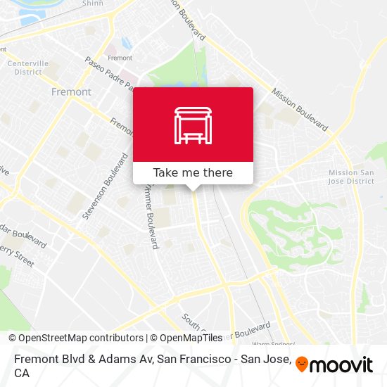 Mapa de Fremont Blvd & Adams Av