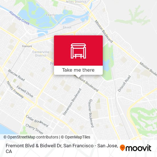 Fremont Blvd & Bidwell Dr map