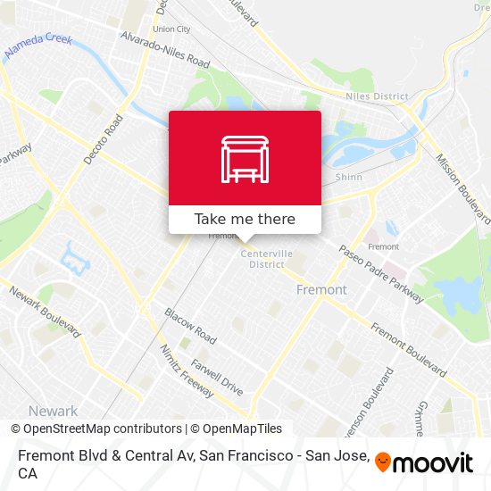 Mapa de Fremont Blvd & Central Av